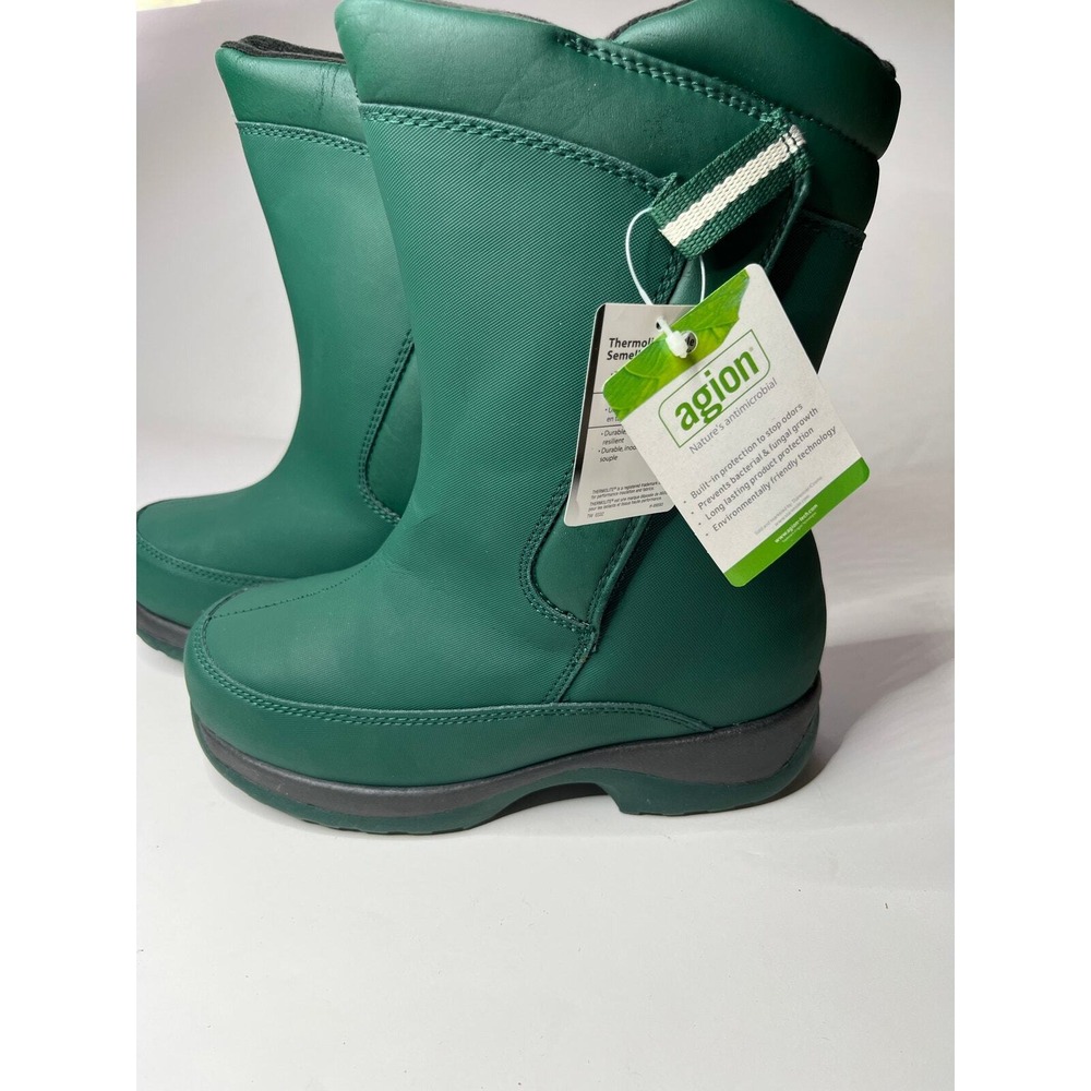 Lands' End green unisex snow boots size 2M NWT gripping soles Insulated